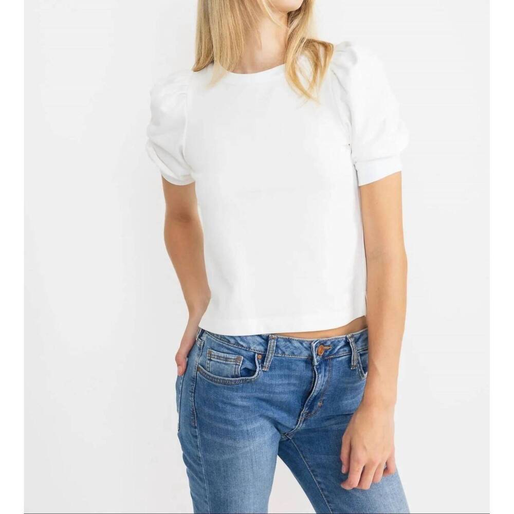 NEW YANA K matteo short sleeve sweatshirt in ivory